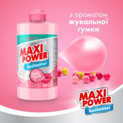 Средство для ручного мытья посуды Maxi Power Бабл Гам 500 мл (4823098411963) - Картинка 2