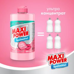 Средство для ручного мытья посуды Maxi Power Бабл Гам 500 мл (4823098411963) - Картинка 3