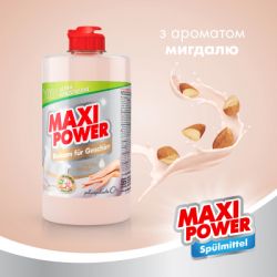 Средство для ручного мытья посуды Maxi Power Миндаль 500 мл (4823098412120) - Картинка 3