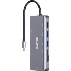 - Canyon DS-11, 9 in 1 USB-C hub, HDMI, Gigabit Ethernet, Type-C PD/100W (CNS-TDS11)