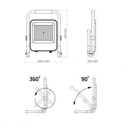 Прожектор Videx LED акумуляторний PREMIUM VIDEX F2A 50W 5000K (VL-F2A-505) - Картинка 5