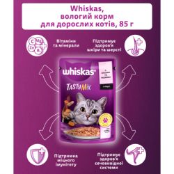 Влажный корм для кошек Whiskas TastyMix Лосось, Морковь 85 г (4770608262457) - Картинка 4