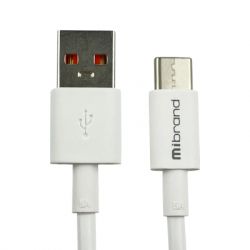   USB 2.0 AM to Type-C 1.0m MI-12 5A white Mibrand (MIDC/12TW) -  1