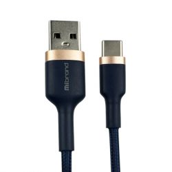   USB 2.0 AM to Type-C 1.0m MI-71 2.4A Navy Blue Mibrand (MIDC/71TNB) -  1