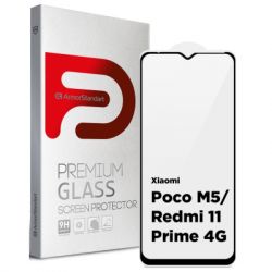  Armorstandart Full Glue Xiaomi Poco M5/Redmi 11 Prime 4G Black (ARM62957)
