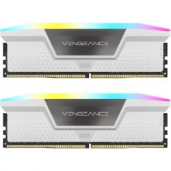  '  ' DDR5 32GB (2x16GB) 6000 MHz Vengeance RGB White Corsair (CMH32GX5M2B6000C40W) -  2