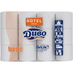 Туалетная бумага Диво Бизнес Basic for Hotel 2 слоя 24 рулона (4820003837788) - Картинка 1