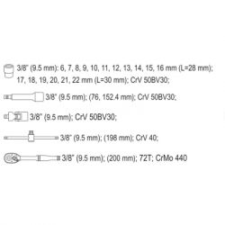Набір інструментів Yato YT-38561 - Картинка 6