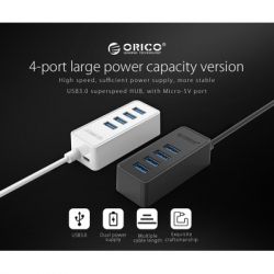 Концентратор Orico USB 3.0 4 ports (W5P-U3-100-BK-PR) (CA911264) - Картинка 4