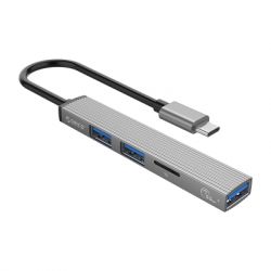  Orico USB-A to USB3.0, 2xUSB2.0, TF (AH-A12F-GY-BP) (CA913770) -  1