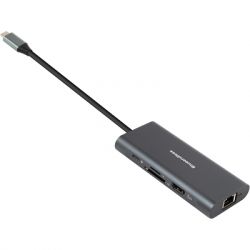  PowerPlant USB-C to 2xUSB 3.0, 1xUSB 2.0, 1xType-C (PD), HDMI, SD, RJ45 (CA913497) -  3