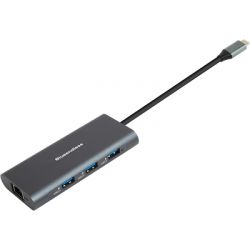  PowerPlant USB-C to 2xUSB 3.0, 1xUSB 2.0, 1xType-C (PD), HDMI, SD, RJ45 (CA913497) -  4