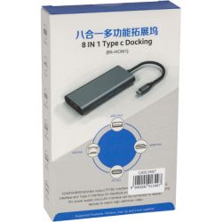  PowerPlant USB-C to 2xUSB 3.0, 1xUSB 2.0, 1xType-C (PD), HDMI, SD, RJ45 (CA913497) -  5