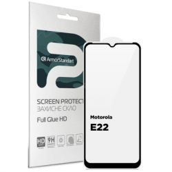 ������ �������� Armorstandart Full Glue HD Motorola E22 Black (ARM67051)