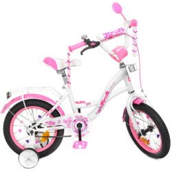 Дитячий велосипед Profi Bloom 14" Біло-рожевий (Y1425 white/crimson)
