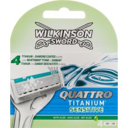   Wilkinson Sword Quattro Titanium Sensitive 4 . (4027800509805)