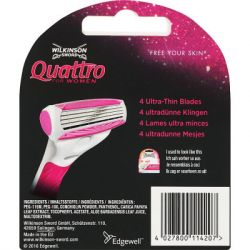 ������� ������� Wilkinson Sword Quattro For Woman 3+1 ��. (4027800114207) - �������� 2