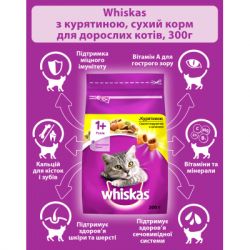 Сухий корм для кішок Whiskas з куркою 300 г (5998749144039/5900951014055) - Картинка 4