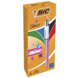   Bic 4 in 1 Colours Shine Pink  (bc982875) -  2