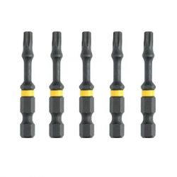 Набор бит DeWALT IMPACT TORSION, ударные, Torx, T15, L=57 мм, 5 шт (DT7394T) - Картинка 2