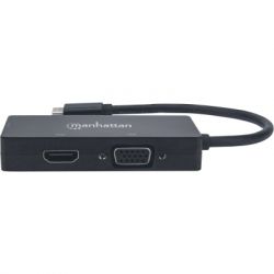  Intracom USB3.1 Type-C to HDMI/DVI-I/VGA Black Manhattan (152983) -  3