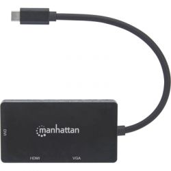  Intracom USB3.1 Type-C to HDMI/DVI-I/VGA Black Manhattan (152983) -  4