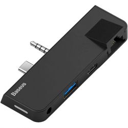 ������������ Baseus USB3.1 Type-C+3.5mm toUSB 3.0/RJ45/Type-C/3.5mm forSurfaceGo (CAHUB-FG01) - �������� 4