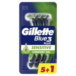  Gillette Blue 3 Plus Sensitive 6 . (7702018490134)