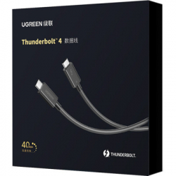 Дата кабель USB-C to USB-C 0.8m USB 4.0 THUNDERBOLTUS501 8K40Gbps Black UGREEN (30389) - Картинка 2