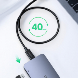 Дата кабель USB-C to USB-C 0.8m USB 4.0 THUNDERBOLTUS501 8K40Gbps Black UGREEN (30389) - Картинка 4