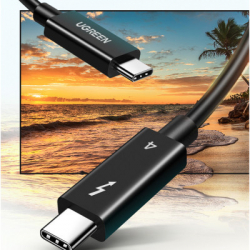 Дата кабель USB-C to USB-C 0.8m USB 4.0 THUNDERBOLTUS501 8K40Gbps Black UGREEN (30389) - Картинка 6