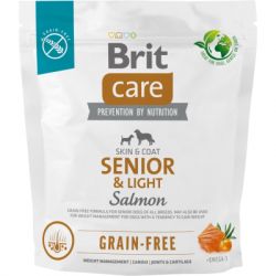 Сухий корм для собак Brit Care Dog Grain-free Senior&Light з лососем 1 кг (8595602558940)