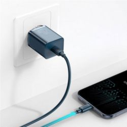 Зарядний пристрій TypeC 220В Baseus CCSUP-B03 Super Si Quick Charger 1C 20W EU Blue - Картинка 5