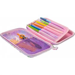 Пенал Cool For School з віконцем 1 відділення з органайзером фіолетовий (QT-5750-Purple) - Картинка 2