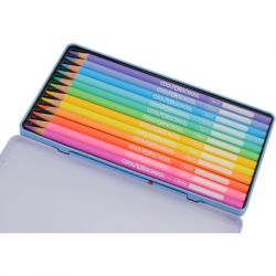 Олівці кольорові Cool For School Pastel Преміум в металевій коробці 12 кольорів (CF15188) - Картинка 2