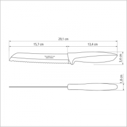 �������� ��� Tramontina Plenus Light Grey Bread 178 �� (23422/137) - �������� 3
