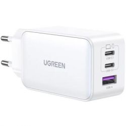   Ugreen USB-A+2*USB-C 65W GaN Tech Fast White (CD224/15334) -  2
