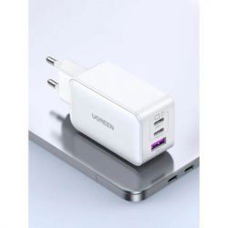   Ugreen USB-A+2*USB-C 65W GaN Tech Fast White (CD224/15334) -  3