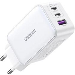   Ugreen USB-A+2*USB-C 65W GaN Tech Fast White (CD224/15334)