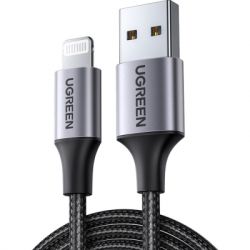   USB 2.0 AM to Lightning 1.0m US199 MFI Black Ugreen (US199/60156) -  2