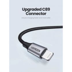   USB 2.0 AM to Lightning 1.0m US199 MFI Black Ugreen (US199/60156) -  4