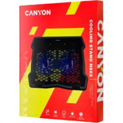 Підставка для ноутбука Підставка до ноутбука Canyon NS03, 10-15.6 laptop, dual-fan with 2x2.0 USB hub (CNE-HNS03) - Картинка 4