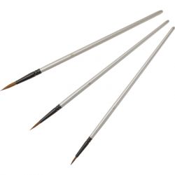 Пензлик для малювання Maxi набір 3 шт ворс білки, круглі (№ 1, 4, 8), коротка (MX60888) - Картинка 2