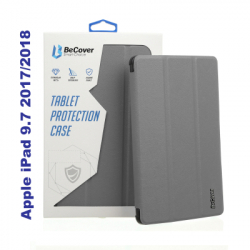 ����� ��� �������� BeCover Tri Fold Soft TPU Silicone Apple iPad 9.7 2017/2018 A1822/A1823/A1893/A1954 Gray (706879)