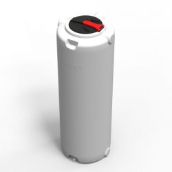 Емкость для воды Вігер вертикальная пищевая 1000 л узкая, крышка с клапаном белая (13230) - Картинка 2