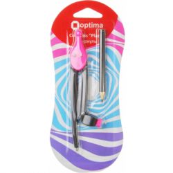 Циркуль Optima для карандаша пластиковый Plazzy розовый (O81481)