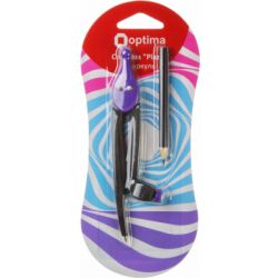 Циркуль Optima для карандаша пластиковый Plazzy фиолетовый (O81480)