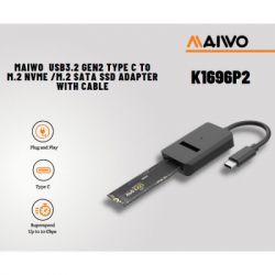   Maiwo M.2 NVMe/SATA SSD combo USB3.2 Gen2 Type-C (K1696P2) -  3