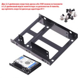 �����-���������� Maiwo 2x2.5" HDD/SSD 3.5" (K11) - �������� 11