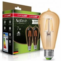  Eurolamp ST64 7W E27 2700K (MLP-LED-ST64-07273(Amber))